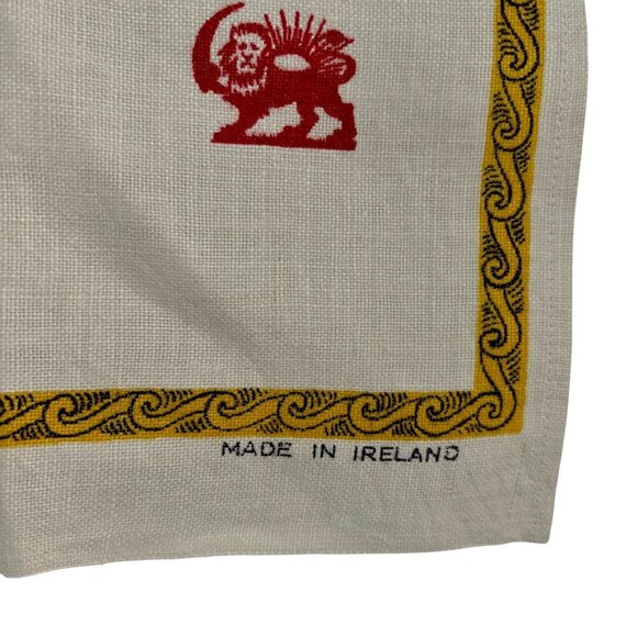 Vtg Linen Tea Towel Map New Zealand Red Cross Made In Ireland Large - Picture 6 of 7